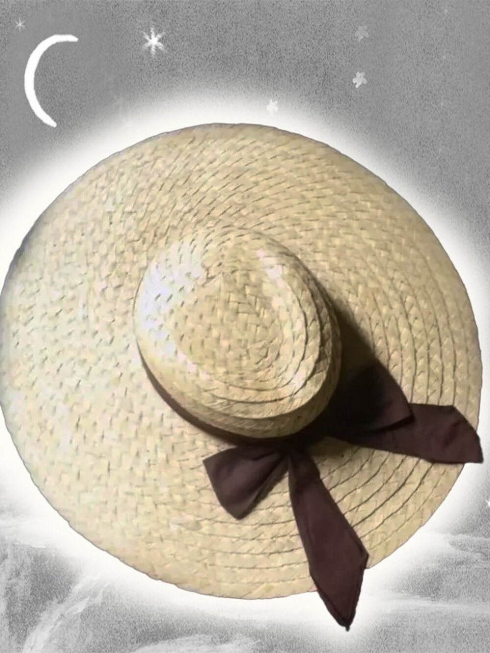 Vintage Wide Brim Hat Platter French Countryside Provencal High Fashion
